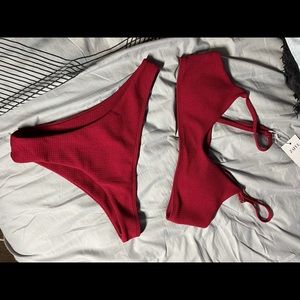ZAFUL BURGUNDY BIKINI SIZE 8. NWT.